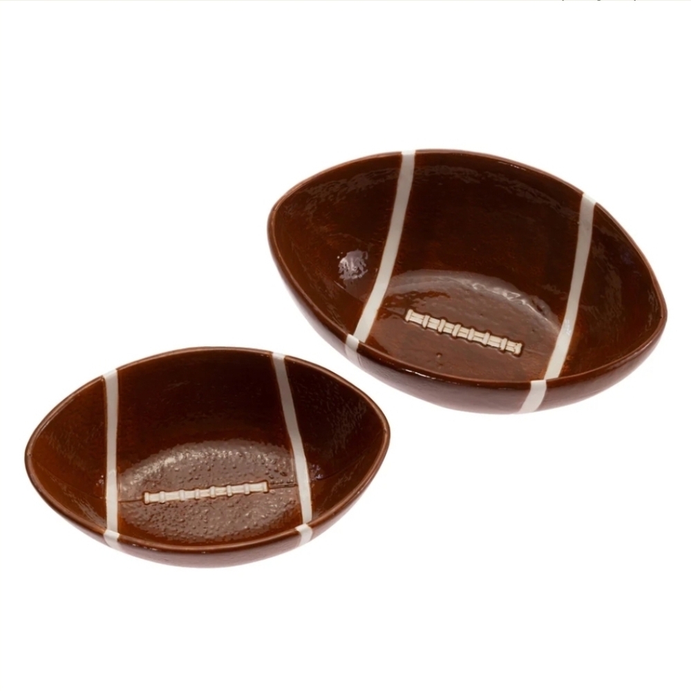 Football Shaped Ceramic Bowls